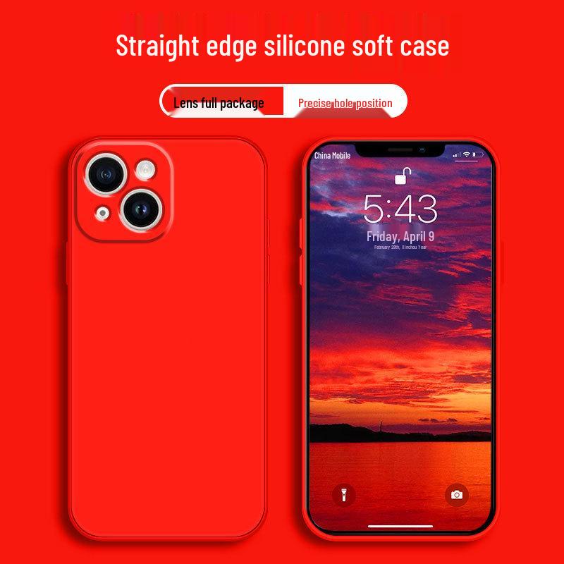 

Силиконовый защитный чехол для Apple iPhone 12 Mini/13/14 Pro Max/15/16e/X/XR/7/8 Plus 11