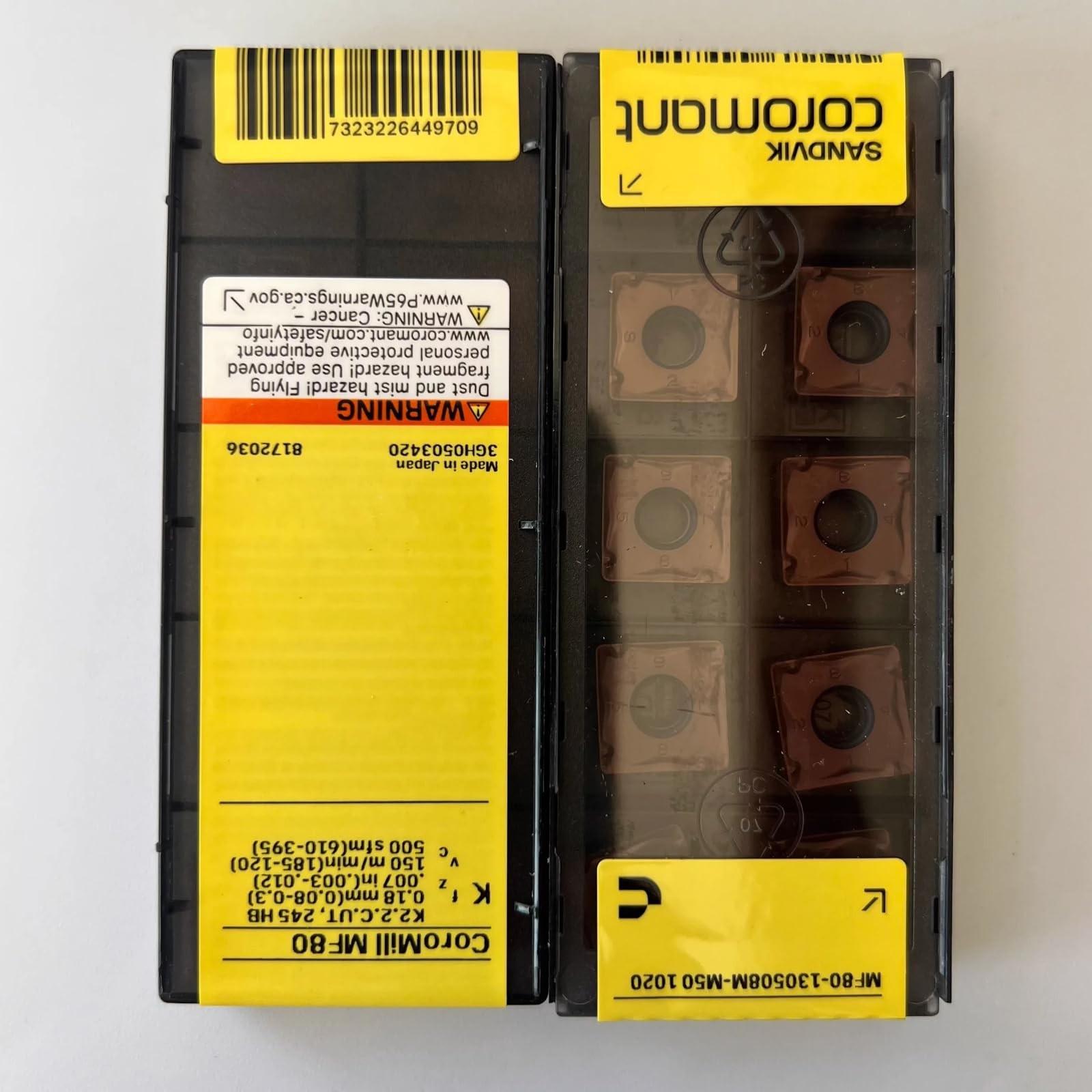 

Original Sandvik / MF80-130508M-M50 1020 CNC lathe carbide blade tool 10 Pcs