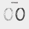 Mobius Titanium Steel Hoop Earrings: Unisex High-End Ear Jewelry