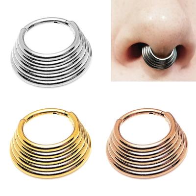 316L Chirurgisch Staal Segment Neusring Septum Clicker Tragus Helix Kraakbeen Oorbellen Body Piercing Sieraden Voor Vrouwen Mannen