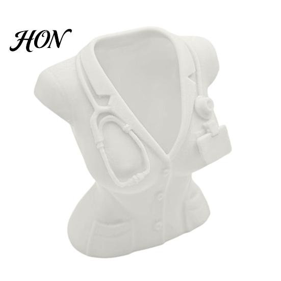 Nurse Pen Holder Uniform Holder, 3D Printed Medical Theme Desk Organizer for Pens Makeup Brushes Small Stationery, Decorative Gift Female Doctors