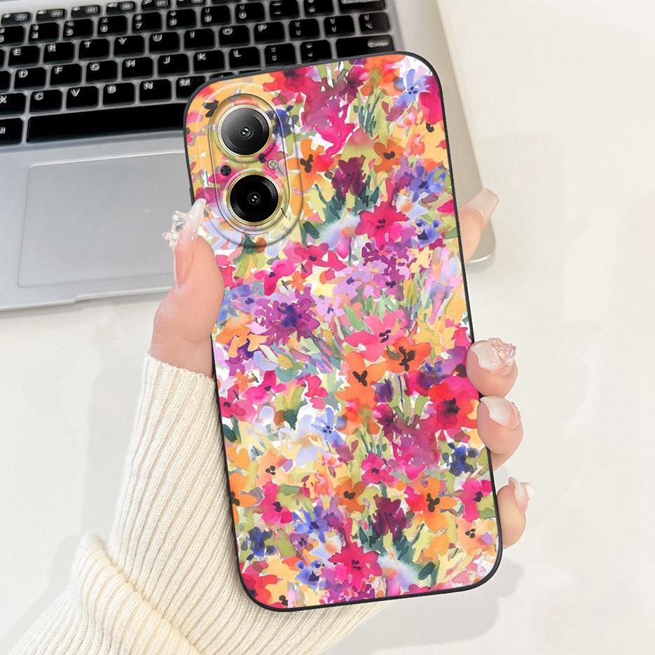 For Realme C67 4G Case RMX3890 Cute Panda Cartoon Cover Anti-Drop Phone Case For Realme C67 RealmeC67 4G Back Covers Soft Fundas