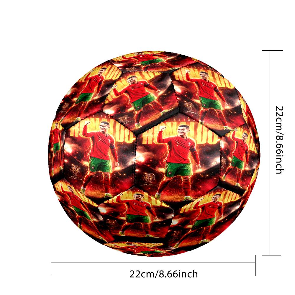 Ronaldo's Portugal Celebration Size 5 Football Machine-Stitched Indoor/Outdoor Universal Football for Football Accessories