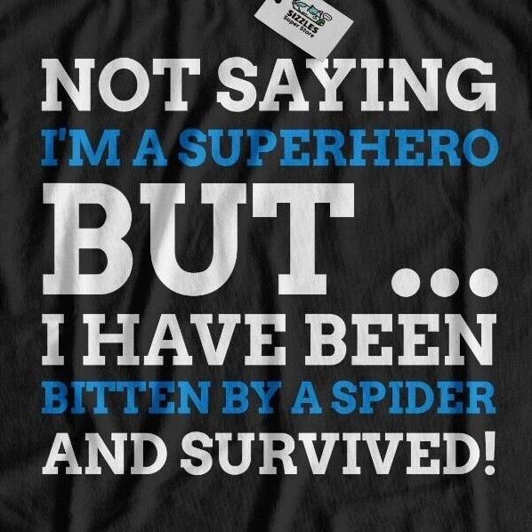 Unisex Funny Spider Bite T-Shirt Tarantula Gifts Arachnid Tee Jumping Spiders S