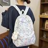 Large Capacity Cartoon Bow Backpack Lightweight Student School Bag Nylon Travel Backpack  Casual