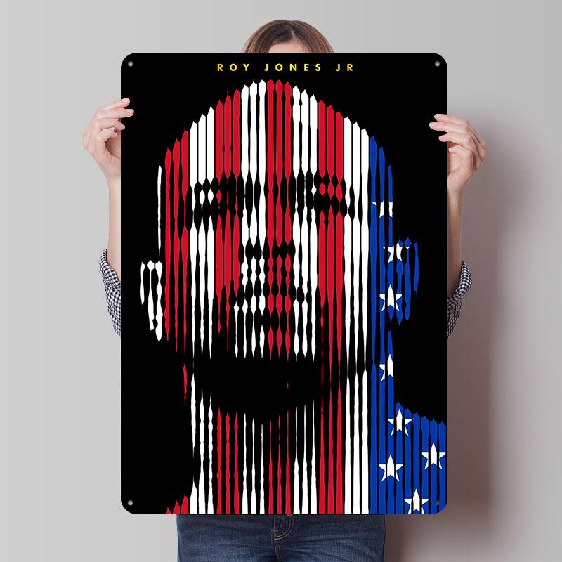 Roy Jones Jr Boxer Metal Posters Custom Vintage Metal Signs Wall Art Retro Tin Plaque for Man Cave Decoration Bedroom Desk Decor