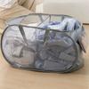 AEE2-Breathable Mesh Folding Laundry Basket Household Dirty Clothes Storage Organizer