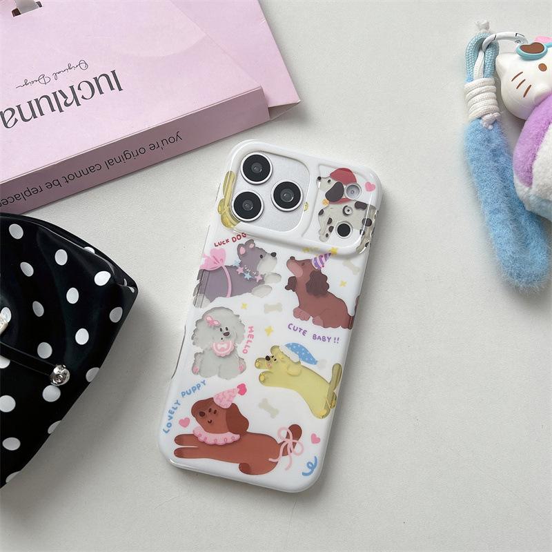 Cartoon Cute Dogs Full Coverage Phone Case for iPhone 13/14/15/16/17 Pro Max iPhone 15
