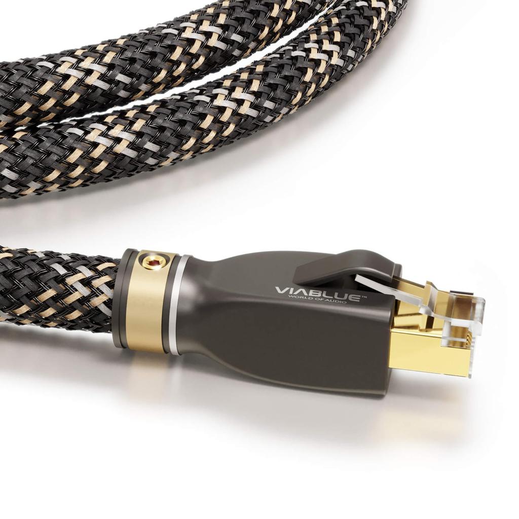 VIABLUE SILVER Cable EP-7 HIGH-END LAN/ETHERNET (CAT6A, 10GBASE-T Compatible) (5m)