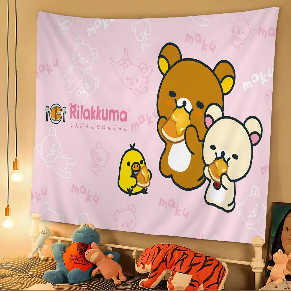 Popular Cute R-Rilakkuma Character Cartoon Tapestry Art Science Fiction Room Home Decor Art Home Decor