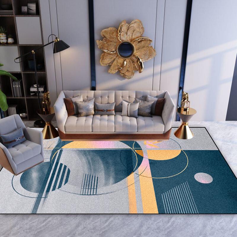 Geometrische Gamer-Teppiche im nordischen Stil Wohnzimmer Schlafzimmer Heimdekoration Sofabereich Plüsch Weiche Teppiche Spielzimmer Rutschfeste Bodenmatten