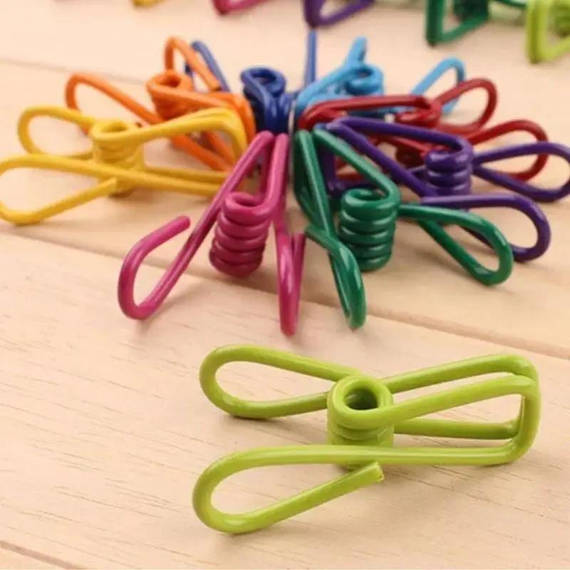 Convenient 10Pcs Multi-colorful PVC Clip Practical Hanging Clothes And Socks Tongs Suitable Household Kitchen Food Bag Clips
