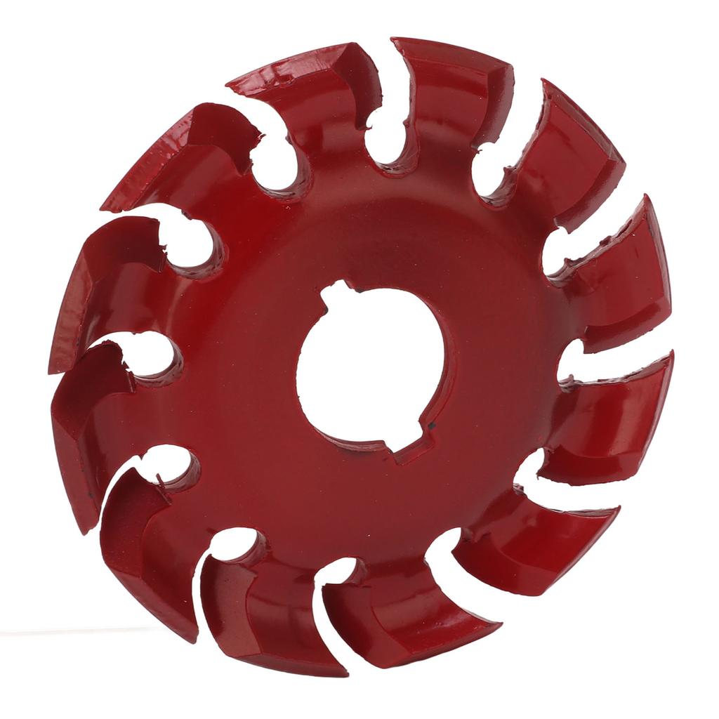 Grinder Shaping Disc Stainless Steel 12 Teeth Carving Disc for Angle Grinders Wood Rubber Red