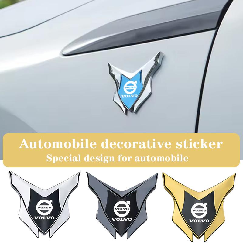 3D Badge Sticker Car Fender logo Rear Trunk Sticker for Volvo XC60 S90 XC90 S60 XC40 V60 V90 S40 Volvo EX30 C40 C70 Accessories