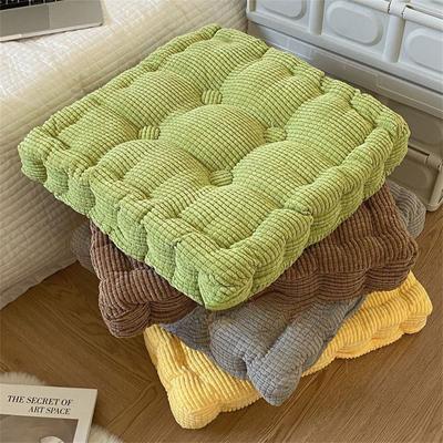 Kapitoneli Oturma Minderi Büyük Kare Yuvarlak Kalınlaştırılmış Sandalye Minderi Tatami Zemin Yastık Minderi Ev Ofis Veranda Yemek Sandalyeleri 50x50cm