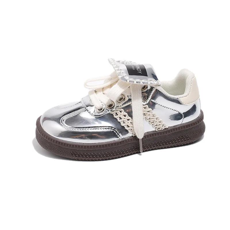 2024 Children Casual Shoes for Girls Spring Autumn New Fashionable Korean Style Soft Anti-slippery Versatile Chic Versatile Shoe