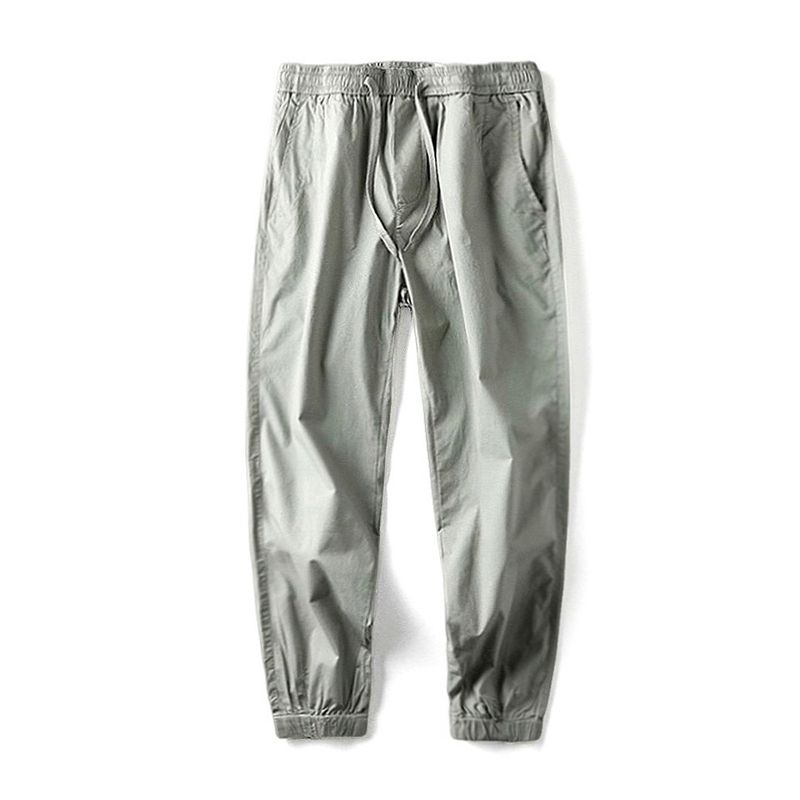 Summer Thin Jogger Pants Men Cotton Overalls