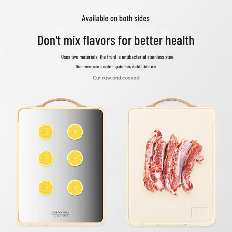 Kangbakh Anti-Mildew Stainless Steel Double-Sided Chopping Board