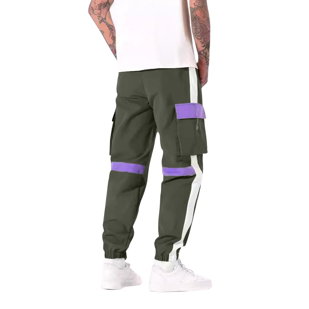 Pánské volné sportovní kalhoty s dlouhým panelem, fitness, běžecké a tréninkové kalhoty
