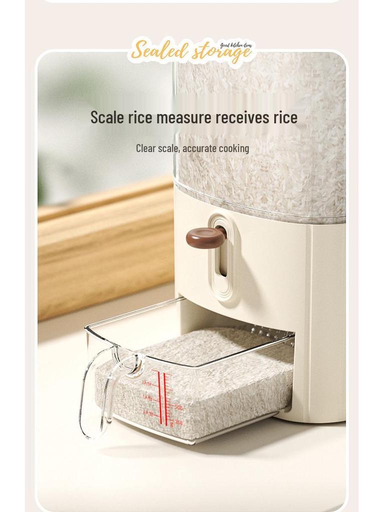 Large Sealed Food-Grade Rice Storage Bin - Moisture & Insect-Proof Kitchen Container