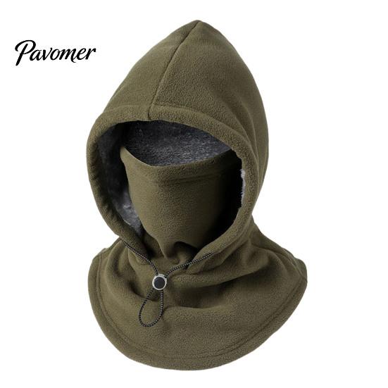 Winter Face Mask Unisex Flannel Balaclava with Drawstring, Warm Ski Hat, Fleece Lined Windproof Cold Season Travel Accessory Neck Warmer for