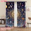 2pcs   Plane Printing Window Curtain Constellation Theme Polyester (without Rod) Versatile All Perfect for Bedroom & Living
