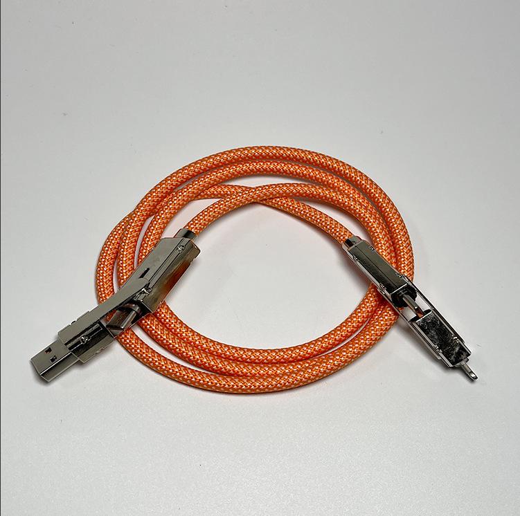 Four-in-One Braided Fast Charging and Data Cable for Type-C Mobile Phones