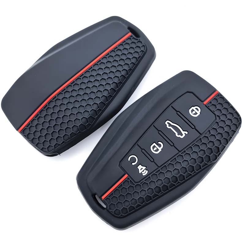 Silicone Car Remote Key Case Cover For Geely Emgrand X7 Ex7 Coolray - Auto Styling Fob Keychain Protective Accessories