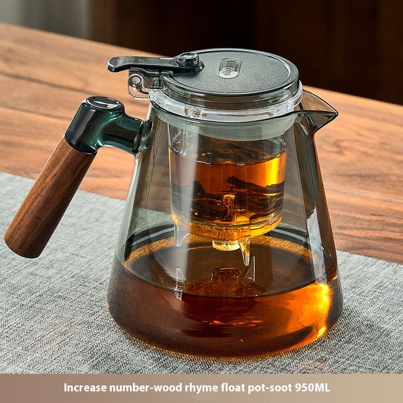 Gianxi Elegant Cup Tea Pot One Click Tea Separation Large Capacity Household Lazy Glass Tea Set