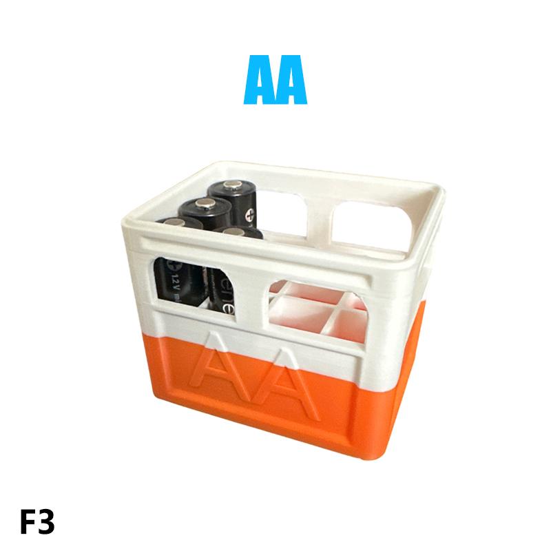 Aaa/Aa/9V/Cr2032/Cr2025 Battery Storage Box Stackable Battery Organizer Decorative Battery Holder, Home, Office Storage Box