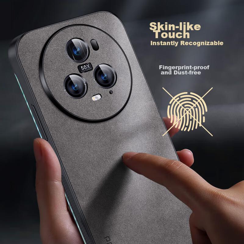 Honor Magic5Pro Phone Case, Huawei Magic5Pro Protective Cover, Shockproof Full-Coverage Soft Case, Simple Luxury Silicone Outern, Black