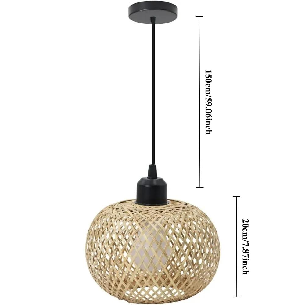 

20 см деревянный бамбуковый абажур для подвесного светильника, потолочного светильника E27 в японском стиле для кухни, спальни, коридора