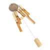 Bamboo Wind Chimes Coconut Shell Top Indoor Outdoor Hanging Decorative Outside Garden Decor Craft Gift