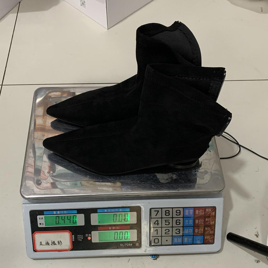 Inner height-increasing suede pointed short boots for women 2025 autumn and winter new women's boots Korean version thin boots fashion boots for women