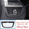 Car Head Lights Lamps Switch Button Panel Decoration Cover Trim For BMW X3 G01 2018 - 2024 ABS Carbon Fiber Accessories Interior