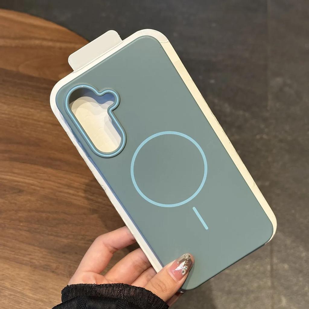 Thin Hard PC Magnetic For Magsafe Case For Samsung S25 Edge S24 S23 S22 Plus FE Ultra A55 A36 A16 A26 A06 Frosted Cover