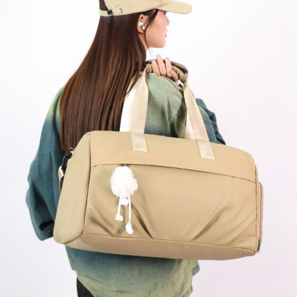 Women's Fashion Sports Training Fitness Yoga Bag Short Distance Outing Simple Lightweight Handheld Trolley Travel Bag