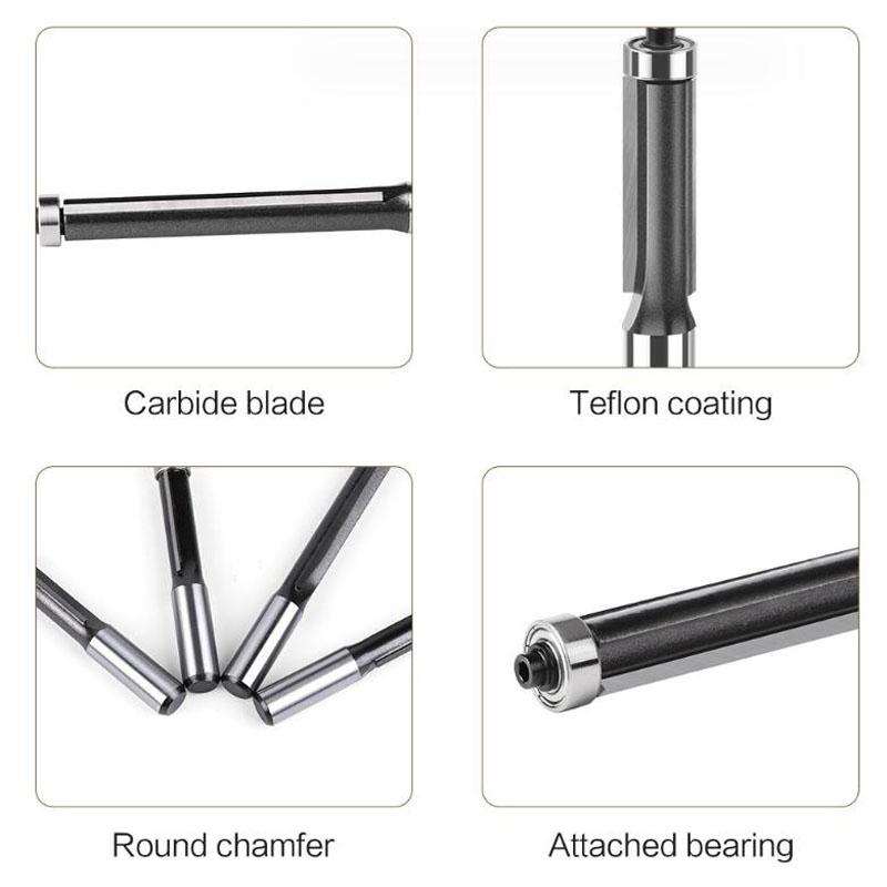Στέλεχος 1/2 ιντσών 12mm 1/2 ιντσών Extra Long Straight Bit Router Routing Flush Trim Bits Wood Frile Cutter Εργαλεία ξυλουργικής