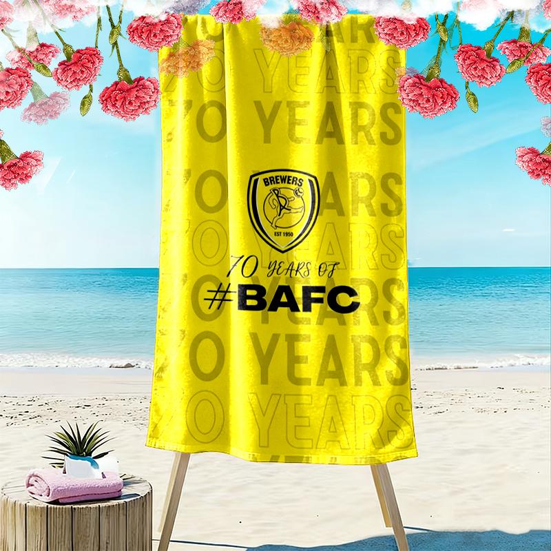 Burton Albion Fc Print Beach Towel Large Soft Quick Dry Towel For Beach Camping Swimming