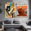 Vintage Montreux Jazz Festival Phonograph Black Cat Canvas Painting Posters Prints Wall Art Pictures for Living Room Home Decor