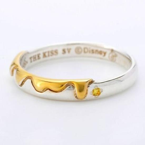 THE KISS Size 11 Winnie the Cubic Zirconia Silver Ring DI-SR703CB [Disney Collection] Pooh/Honey
