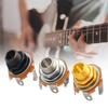Guitar 1/4Inch (6.35mm) Mono Jacks Socket Chrome Nut and Washer, Electric Guitar Input Jacks For Electric Guitar Bass