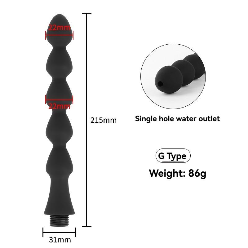 New Soft Silicone Enema Kit Multi Size Vaginal Anal Douche Heads  Professional Intimate Cleaning for Constipation Relief Adult Toy Insert Masturbator