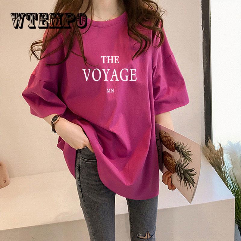 

WTEMPO Letters Print Women Tshirt Casual t Shirt For Lady Girl Top Tee Hipster Tumblr