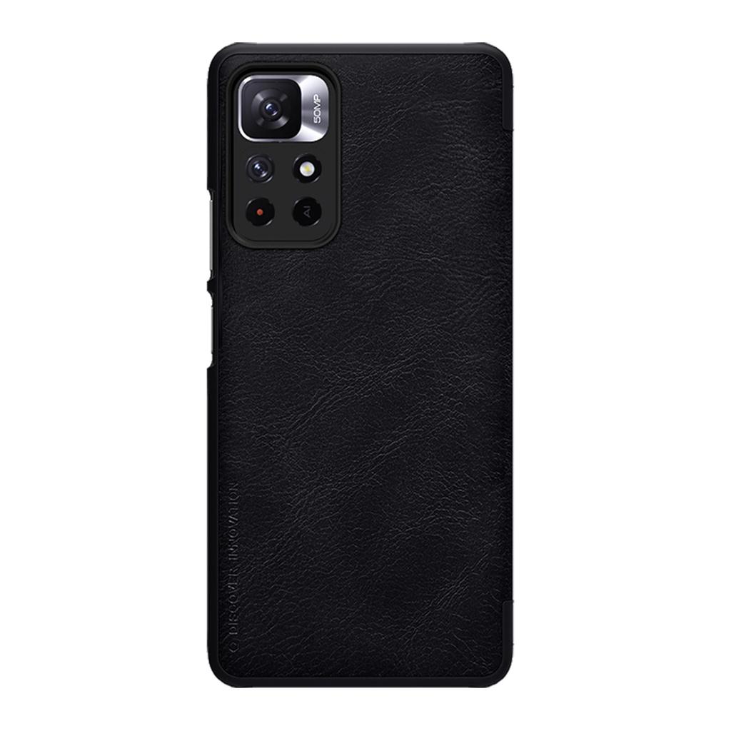 Etui Z Klapką Nillkin Qin Case Do Xiaomi Redmi Note 11T 5G / 11S 5G / 11 5G (China) / Poco M4 Pro 5G - Czarne