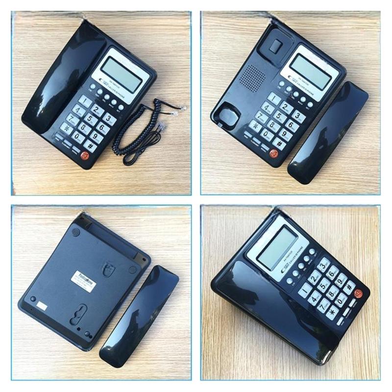 KX-8001 Englisches Telefon mit Anruferanzeige für Home Office, Batteriefrei, Große Tasten, Einfaches Festnetztelefon