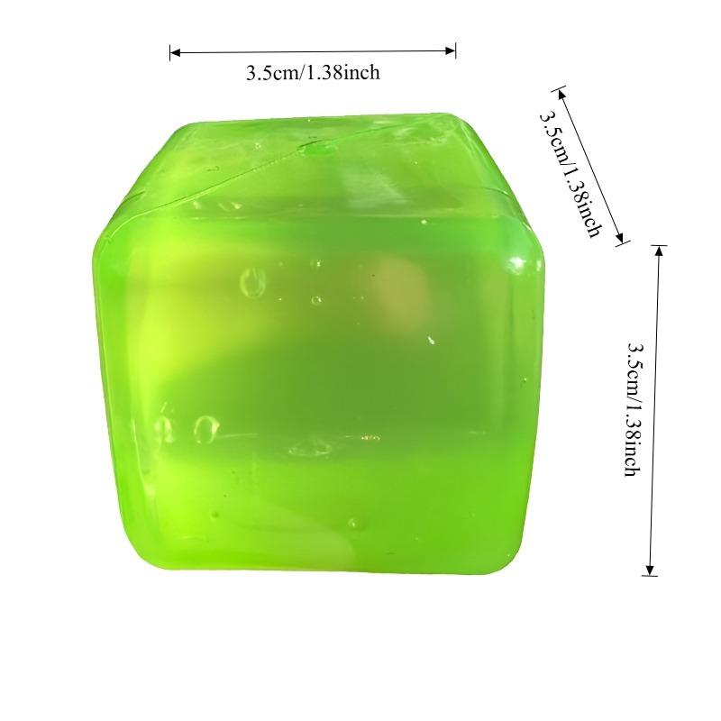 Squishy Ice Cube Maltose Fidgets Toys Soft Mochi Anti Stress Squeeze Toy Transparent Square Decompression Gifts for Friend Adult