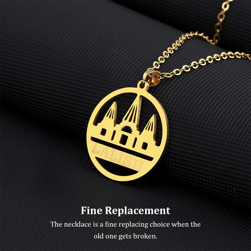 Stainless Steel Necklace Unisex Solid Color Ethnic Electroplated Geometric Choker Jewelry Pendant Birthday Gift