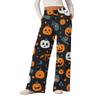 Women's Halloween Printed Fashionable Loose Casual Wide Leg Pants