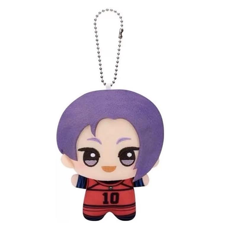 10cm Anime Volleyball Boy Blue Lock Kawaii Bag Charm Key Ring Isagi Mikage Reo Rin Itoshi Itoshi Sae Plush Plaything Kids Gift